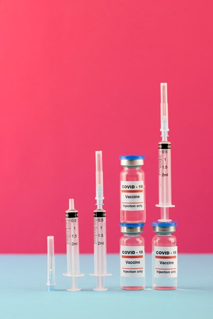 Vials and syringes arrangement
