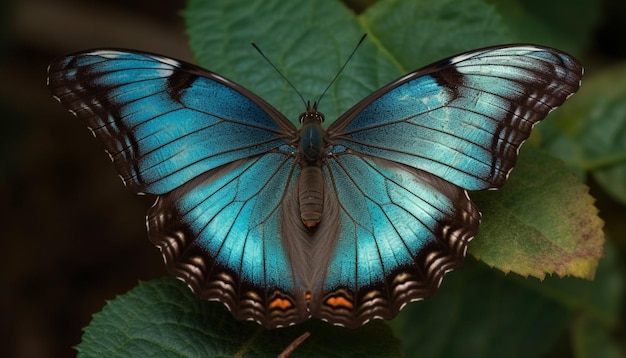 Foto gratuita la vibrante ala di farfalla mostra la bellezza della natura generata dall'intelligenza artificiale