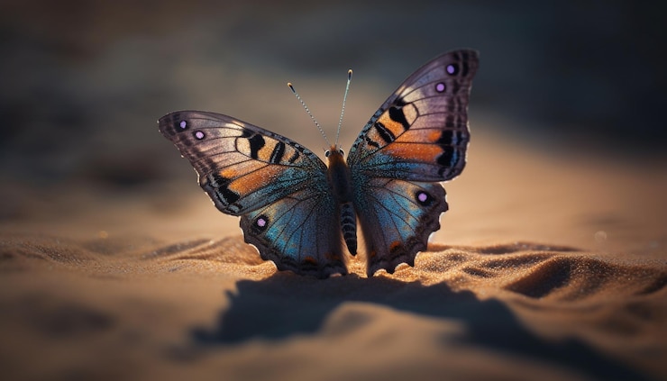 Free Photo vibrant butterfly wing pattern in natural beauty generated by ai