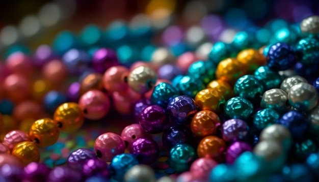 Free photo vibrant colors glitter and elegance in jewelry generated by ai