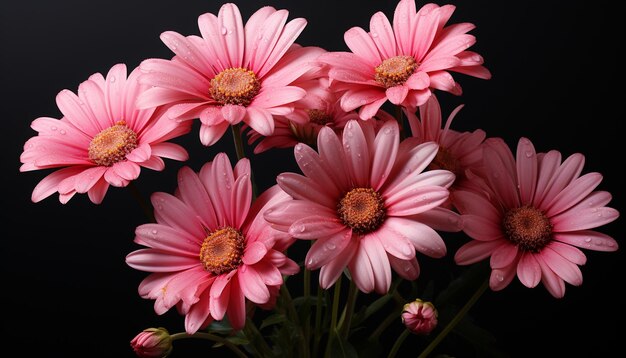 Vibrant colors of nature bouquet a single daisy beauty generated by artificial intellingence