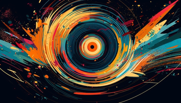 Free Photo vibrant colors and spirals create futuristic backdrop generative ai