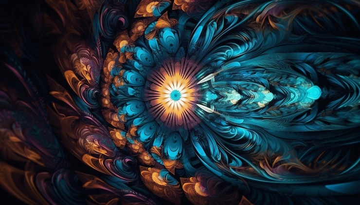 Free Photo vibrant colors swirl in surreal digital galaxy generated by ai