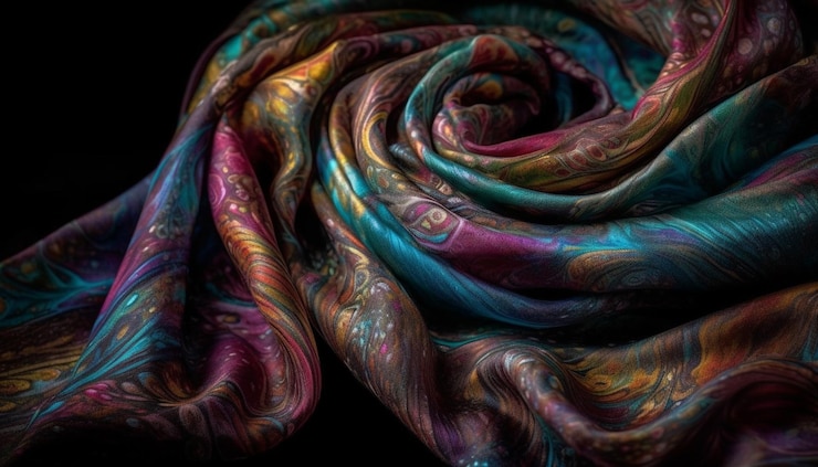 Free Photo vibrant colors twist in abstract wave pattern generated by ai