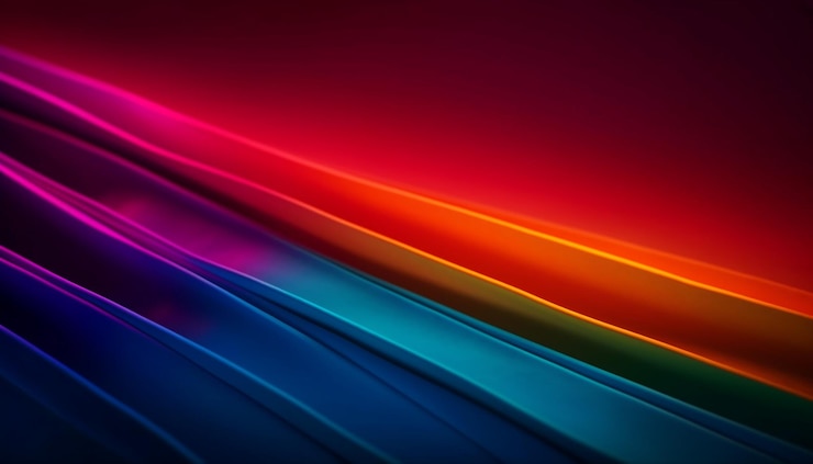 Free Photo vibrant colors wave pattern futuristic backdrop design generated by ai