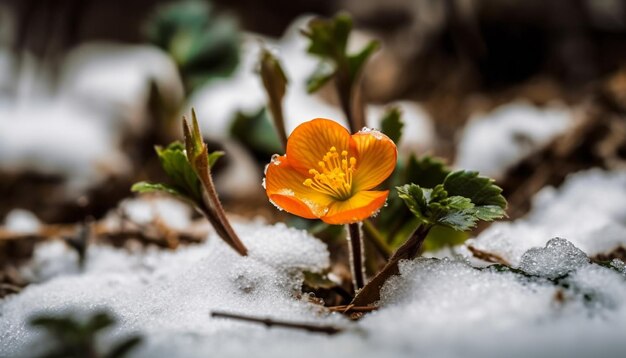 無料写真 ai によって生成された未耕作の牧草地を鮮やかに彩るクロッカスの花