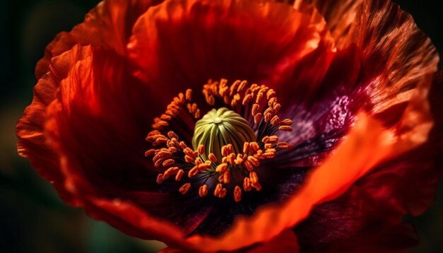 Foto gratuita una vibrante bellezza in fiore di margherita in natura generata dall'intelligenza artificiale