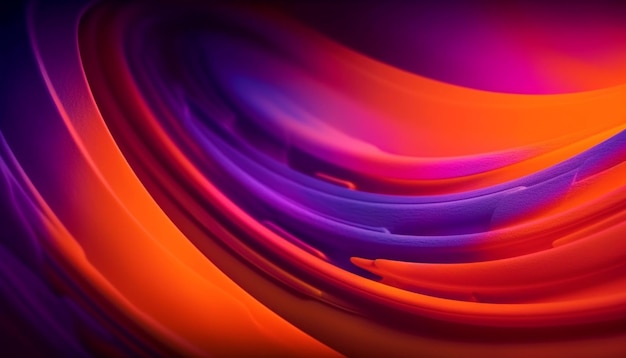 Vibrant fantasy shapes flow in blurred motion generated by AI