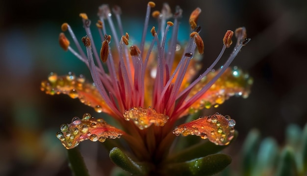 Vibrant gerbera daisy a single multi colored blossom generated by AI