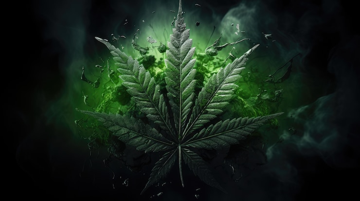 Free Photo vibrant marijuana plant leaves with vibrant green colors