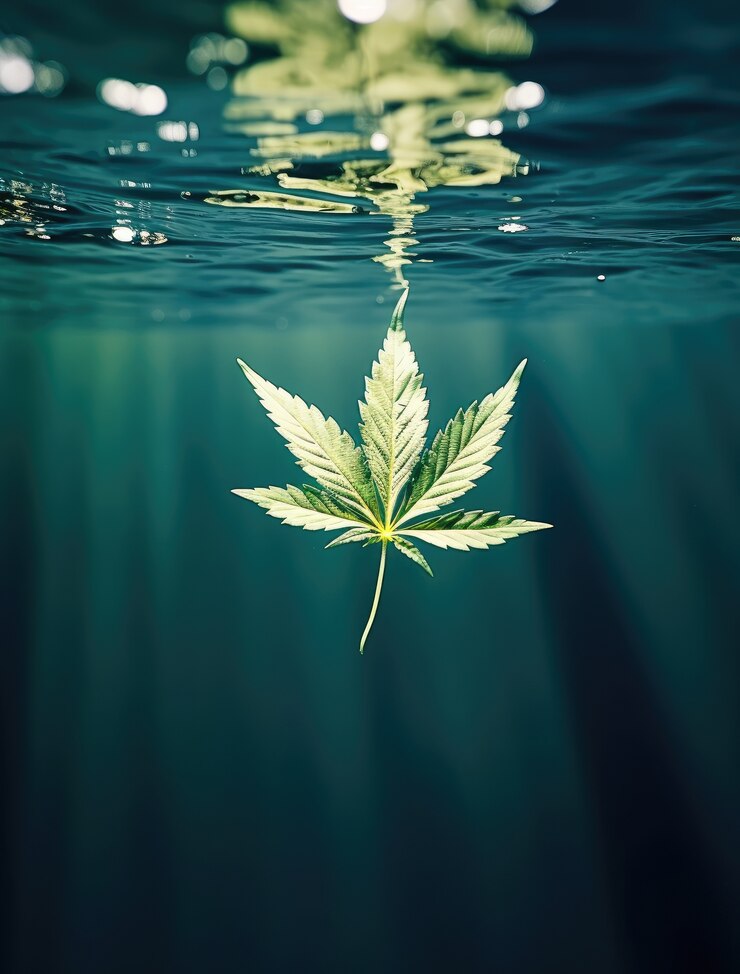 Free Photo vibrant marijuana plant leaves with vibrant green colors