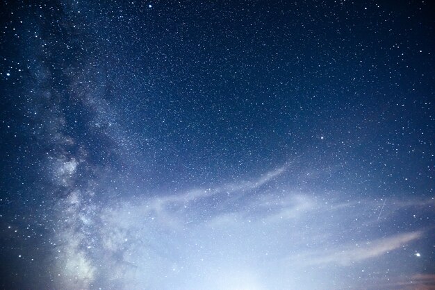 星と星雲と銀河の活気に満ちた夜空。