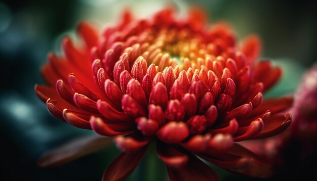 Free photo vibrant petals of a single dahlia flower generated by ai
