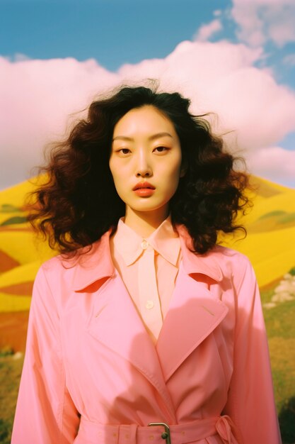 vibrant portrait of person in bright environment