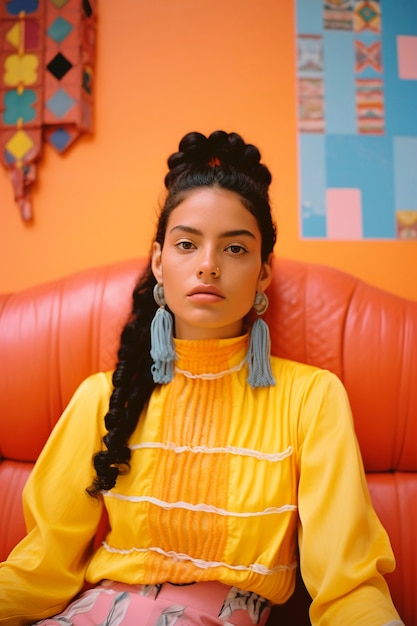 vibrant portrait of person in bright environment