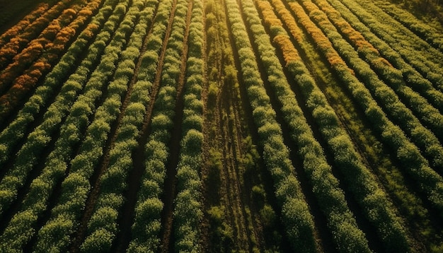 Бесплатное фото Яркие подсолнухи в осеннем урожае, сгенерированные искусственным интеллектом