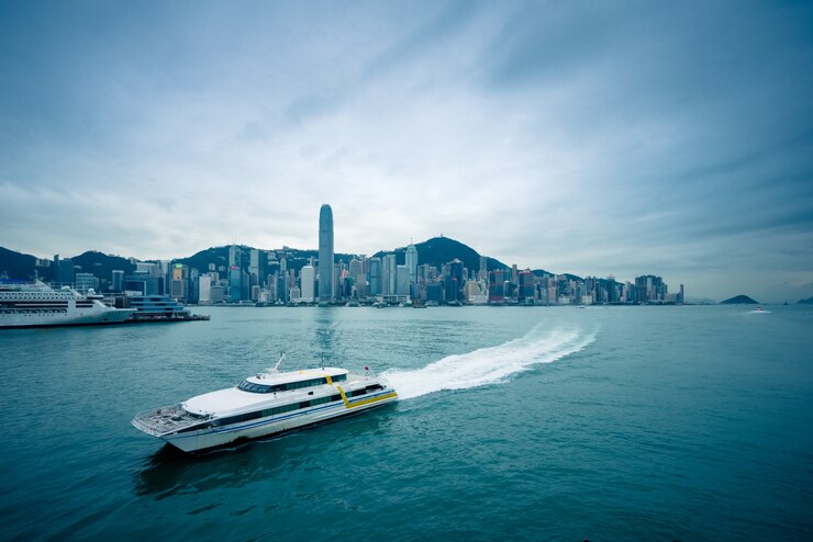 Free Photo victoria harbor of hong kong