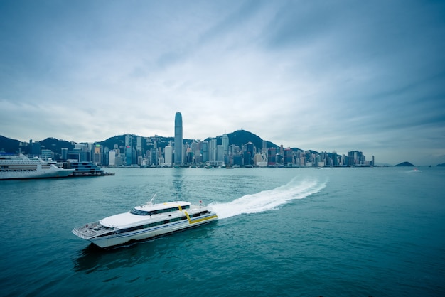 victoria harbor of Hong Kong