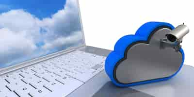 Foto gratuita videocamera in the cloud