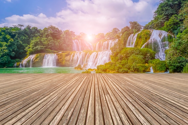 Vietnam Background: Tropical Falls in Nature