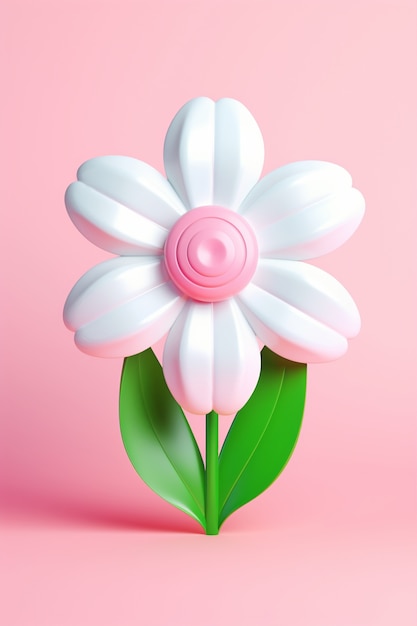 Free photo view of 3d abstract flower