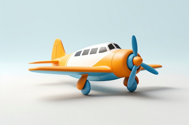 View of 3d airplane