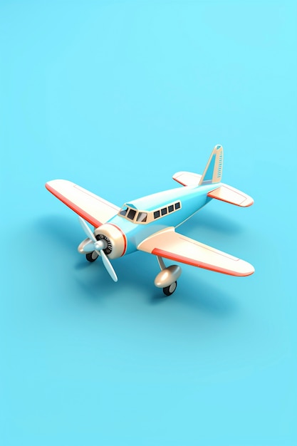 Free photo view of 3d airplane