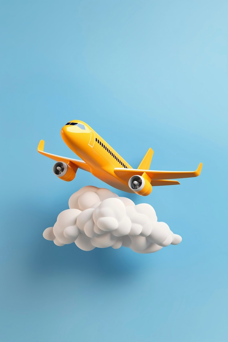Free Photo view of 3d airplane