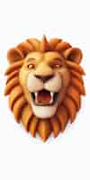 Free photo view of 3d animated cartoon lion