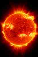 Free photo view of 3d burning sun