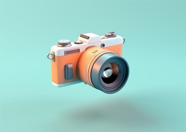 Free photo view of 3d camera