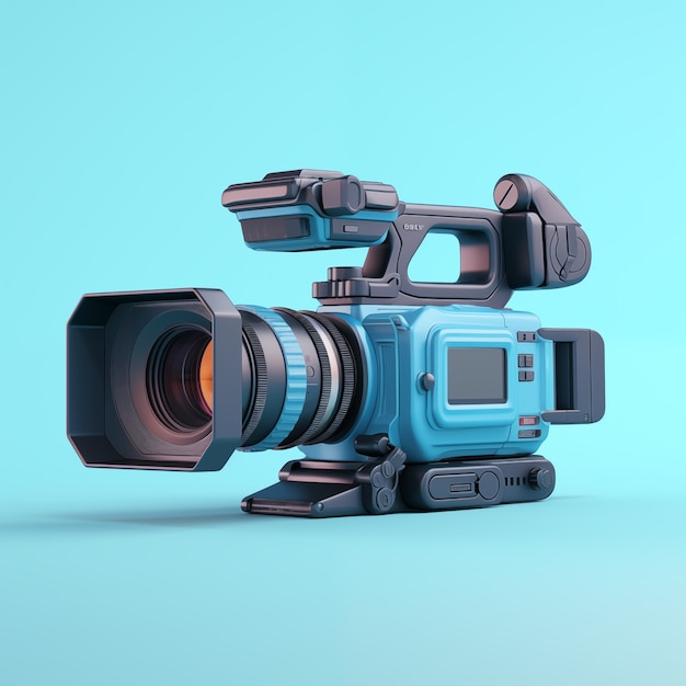 Free photo view of 3d camera