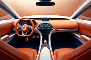 Free photo view of 3d car interior