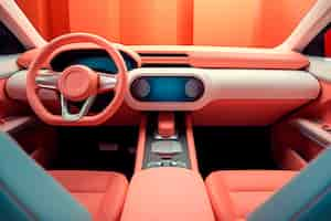 Free photo view of 3d car interior