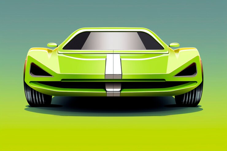 Бесплатный Фотография вид на 3d модель автомобиля