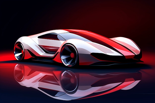 Вид на 3D модель автомобиля