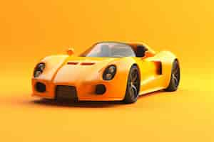 Free photo view of 3d car with simple background