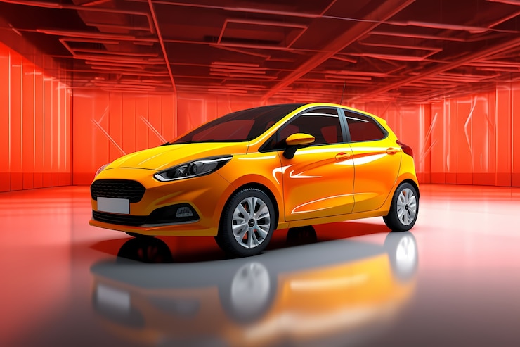 मुफ़्त फोटो view of 3d car