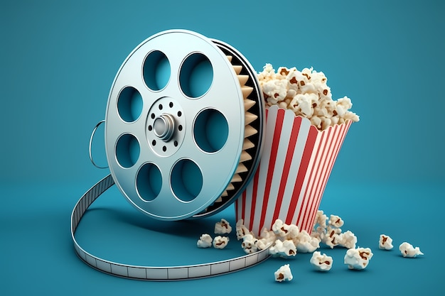 Free photo view of 3d cinema elements