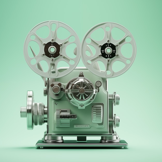 Free photo view of 3d cinema film projector