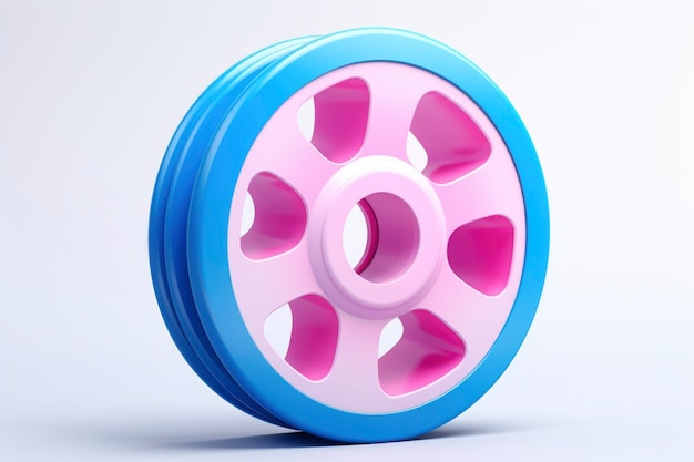 Free photo view of 3d cinema film reel