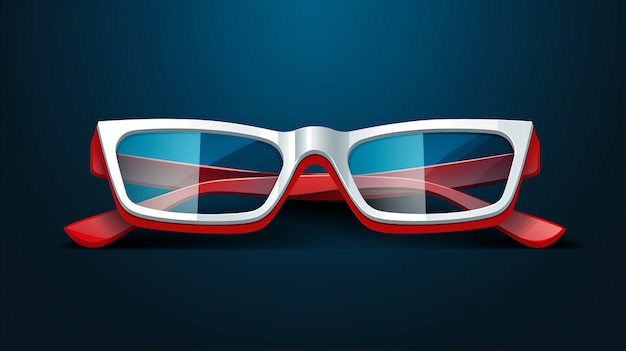 Free photo view of 3d cinema glasses