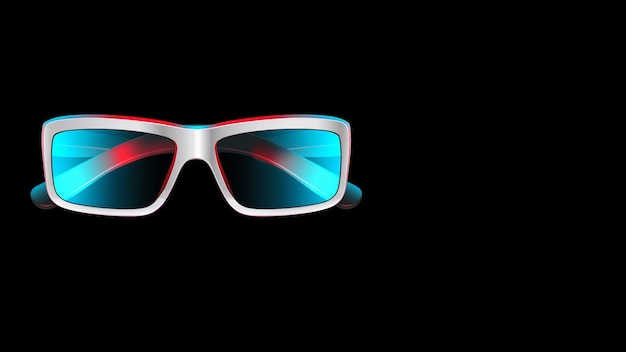 Free photo view of 3d cinema glasses