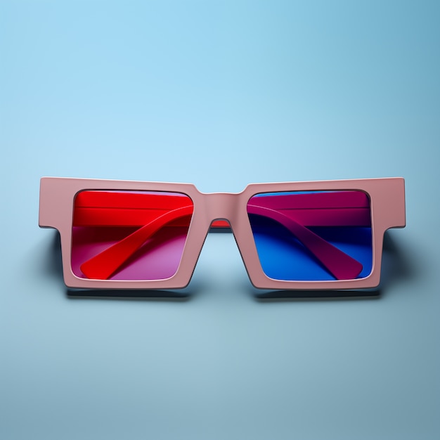 View of 3d cinema glasses