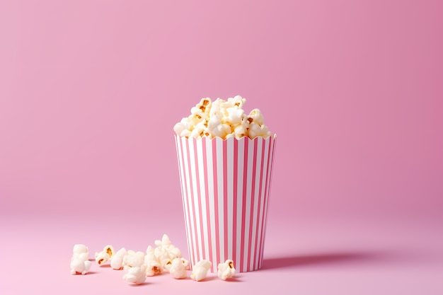 View of 3d cinema popcorn