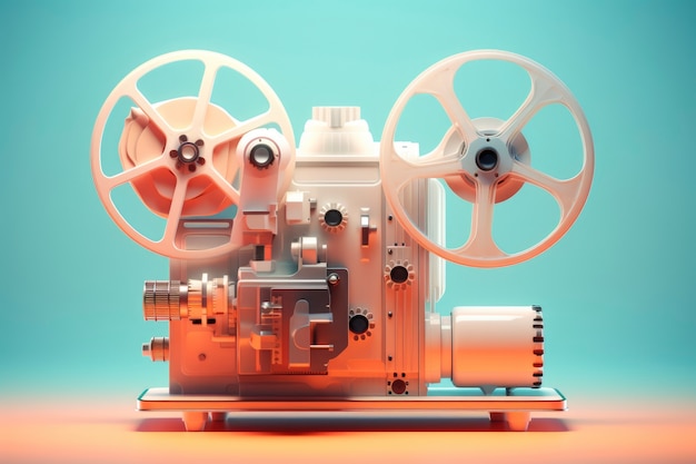 Free photo view of 3d cinema projector