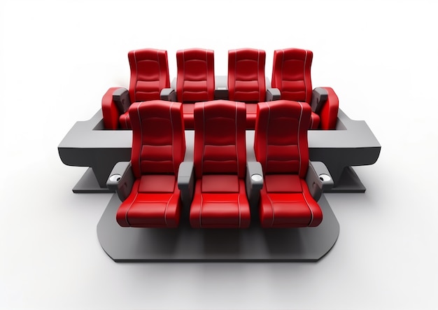 Вид на сиденья 3D-кинотеатра