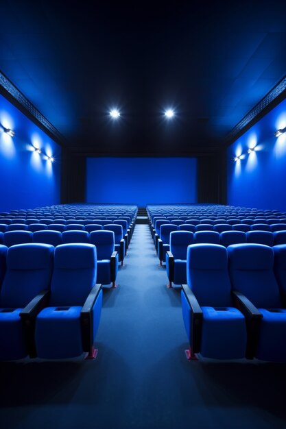 View of 3d cinema theatre room