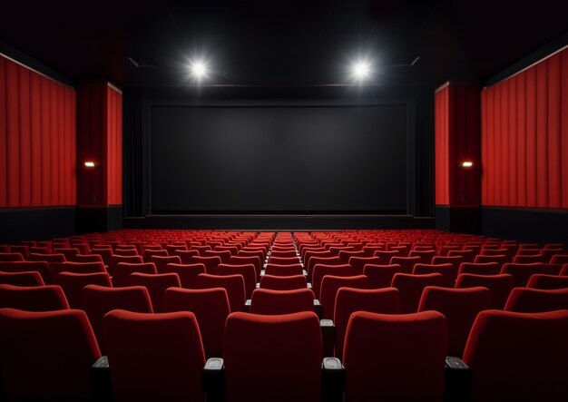 View of 3d cinema theatre room