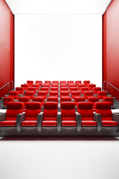 Free photo view of 3d cinema theatre room